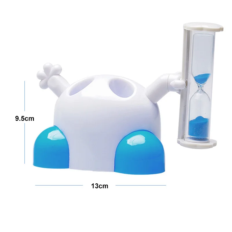 Kids Toothbrush Holder Cartoon Toothbrush Stand Creative Hourglass 3 Minute Timing Tooth Brush Rack Bathroom Toilet Organizer (6)