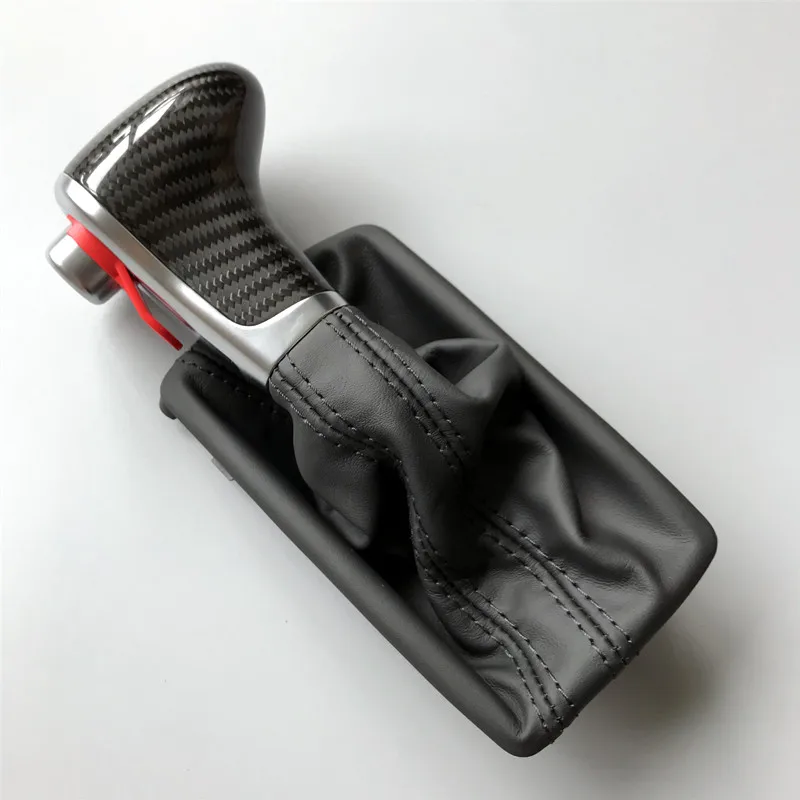 

New Black Leather Chrome Gear Shift Knob AT Gaiter For Audi A3 A4 A5 A6 A7 Q5 C6 Q7 4GD 713 139 8KD 719 139 4F1 713 139