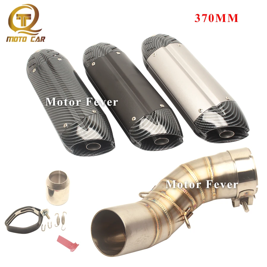 

Motorcycle Exhaust Muffler DB Killer Mid Tube Link Pipe Escape Moto Exhaust 370MM for Kawasaki Z900 2017 2018 Exhaust System