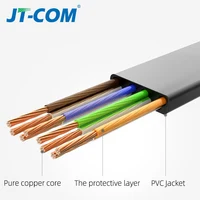 מחשב נייד Gigabit Ethernet CAT6 כבל RJ45 כבל רשת עגול שטוח בכבלים Twisted Pair Network תיקון כבל עבור מחשב נייד נתב מחשב (5)