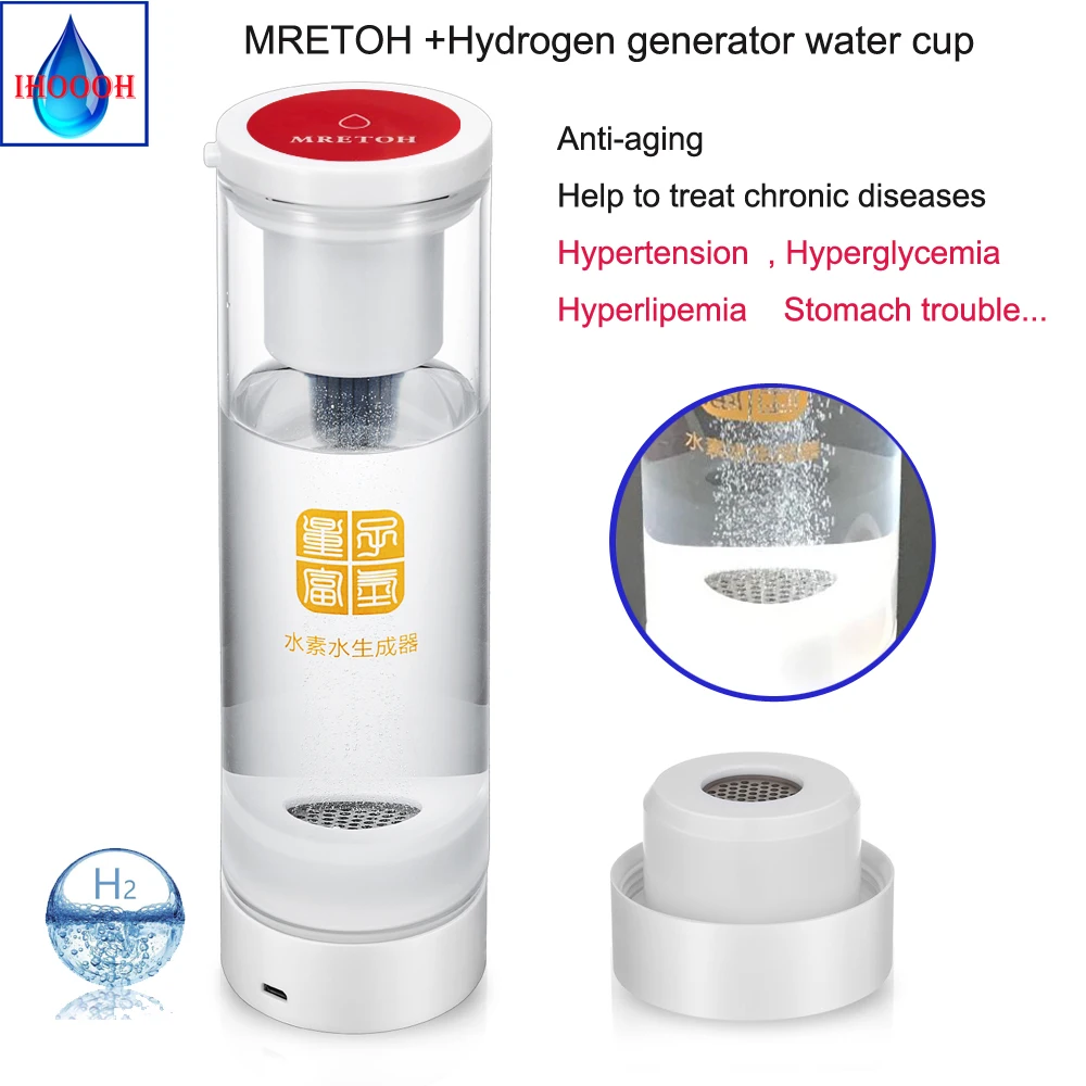 

Rechargeable Portable 7.8Hz MRETOH Hydrogen Rich Water Generator Pure H2 Glass Cup Postpone Aging Detoxify Nourishing The Face