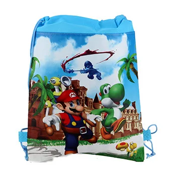 Мультфильм тролли Моана Vampirina Super Mario Bros фильм Коко Pixar Нетканые Сумки на шнурке школьный Плавательный рюкзак детский подарок