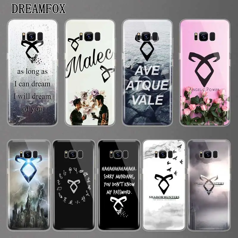 

N199 Shadowhunters Soft TPU Silicone Cover For Samsung Galaxy A3 A5 A6 A7 A8 A9 M10 M20 S10 S10E Lite Plus 2017 2018 Case