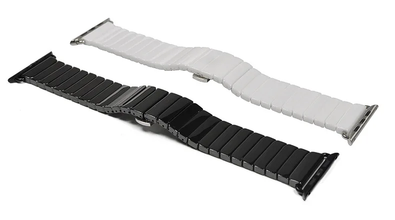 Керамический ремешок-цепочка из нержавеющей стали для Cartier apple iphone, Мужской x женский ремешок для часов iwatch 4 38 42 44 мм, умный Браслет