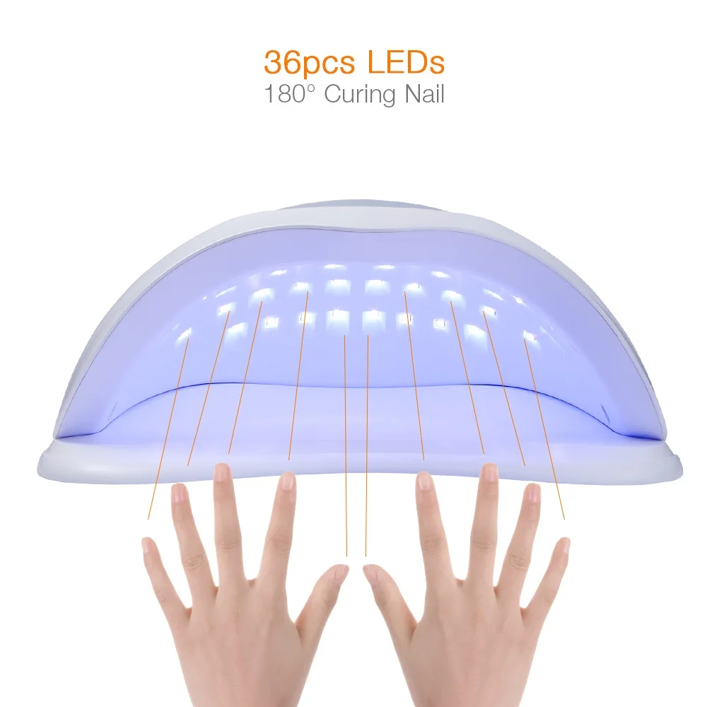 Secador de Unhas para Todos os Géis a Mais Conduziu a Lâmpada do Unha para Curar a Lâmpada de Gelo Polonês do Gel para o Prego Grande Espaço w Alta Potência Secagem Rápida uv 2 Mão 72 5 72 w lâmpada uv conduziu a lâmpada