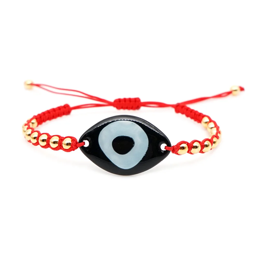 

Bracelet femme 2019 bangels women realistic evil eye bracelet Miyuki woven bracelets 4mm gold beads large eyes bracelets jewelry