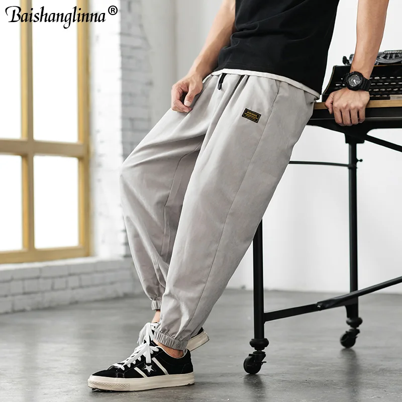 Baishanglinna Summer Harem Pants Mens 2019 Hip Hop Solid Color Casual Joggers Sweatpants Trousers Male Streetwear Baishanglinna Summer Harem Pants Mens 2019 Hip Hop Solid Color Casual Joggers Sweatpants Trousers Male Streetwear