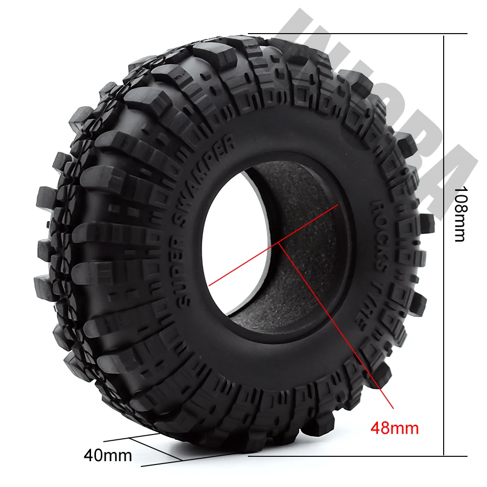 4 шт. 1 9 &quotрезиновые шины/колесные шины для 1:10 RC Rock Crawler Axial SCX10 90046 AXI03007 Tamiya CC01 D90