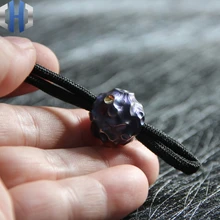 Titanium Alloy Knife Beads EDC Handmade Original Pure Titanium Solid Paracord Bead Knife Drop Beads Universe Pit Surface Titanium Alloy Knife Beads EDC Handmade Original Pure Titanium Solid Paracord Bead Knife Drop Beads Universe Pit Surface