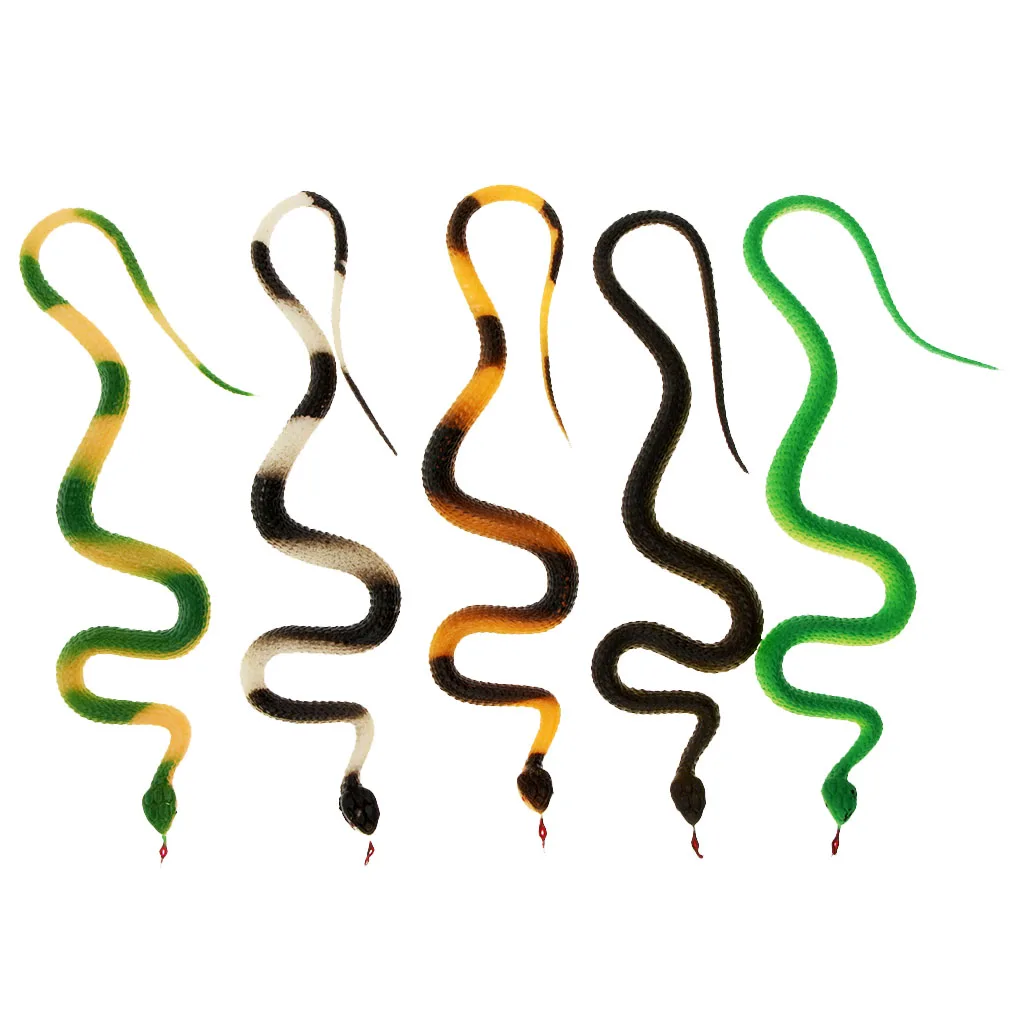 5pcs Simulation Snake Tricky Scary Gag Prank Joke Toy Children Birthday Gift