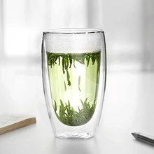 Feiqiong прозрачная двойная лента слой стеклянная чашка высокая оценка прозрачная термостойкая вино пиво кофе чашки Кружка из боросиликатного стекла