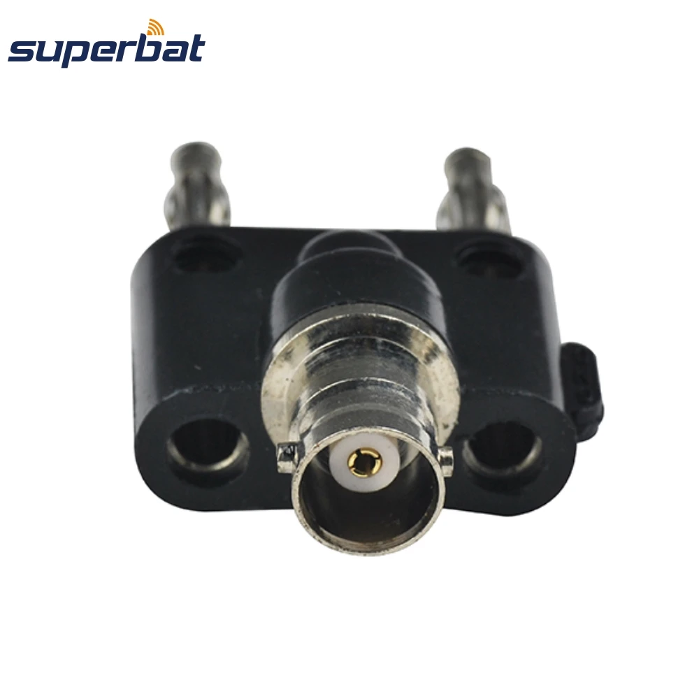 BNC Female to Dual Banana Male RF Coaxial Connector