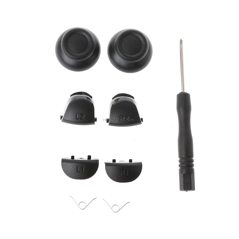 

New 9-In-1 Analog Thumb Sticks L1 R1 L2 R2 Trigger Buttons Kit For PS4 Controller