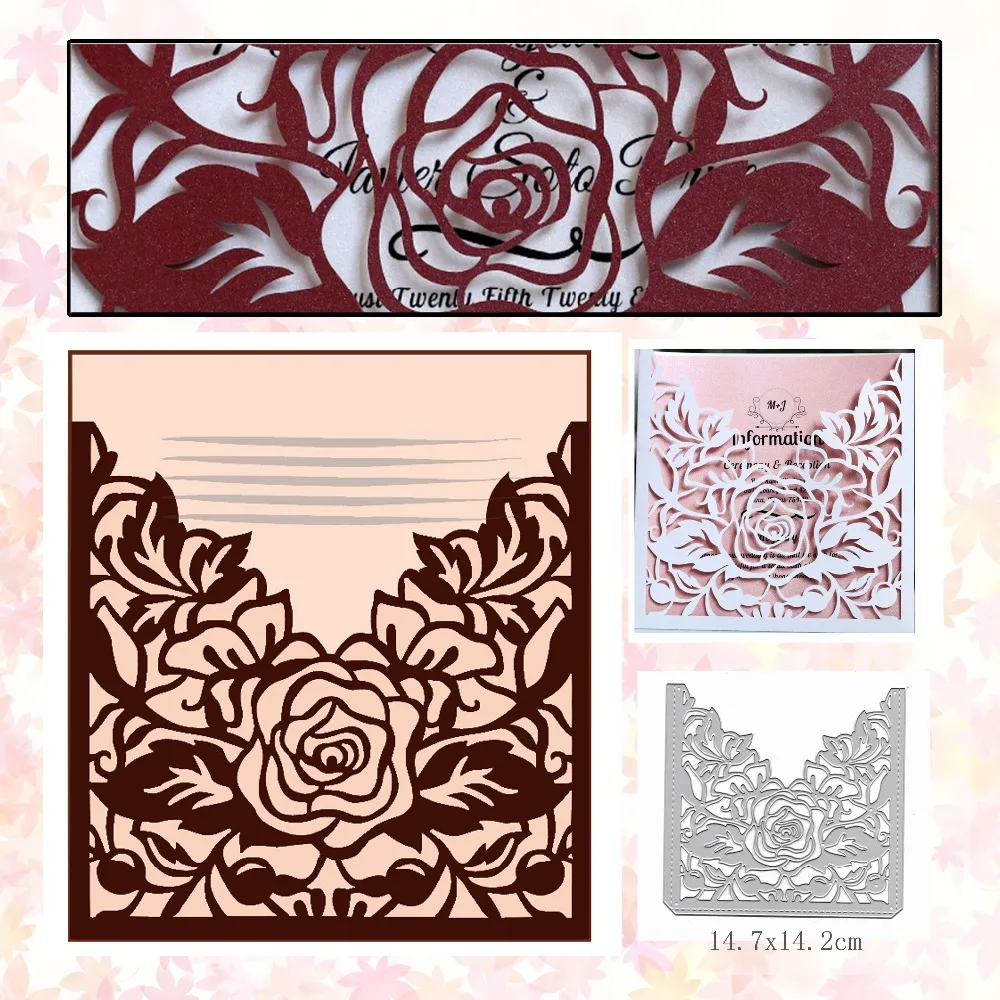 

New Roses Greeting Card Metal Cutting Dies for Scrapbooking DIY Album Embossing Folder Paper Cards Maker Template Stencil Crafts