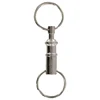 1 pcs Dual Detachable Key Chain Snap Lock Holder Steel Chrome  Pull-Apart Key Rings Removable Keyring Keychain ► Photo 2/6