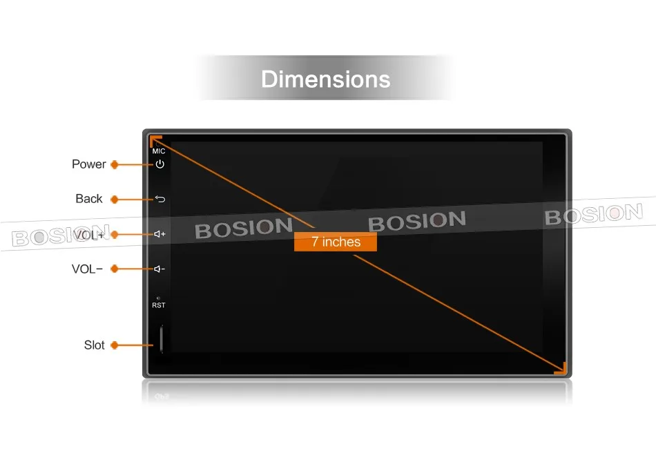 Excellent 2din Android 7.1 Universal Touch Car PC Tablet double Audio 7