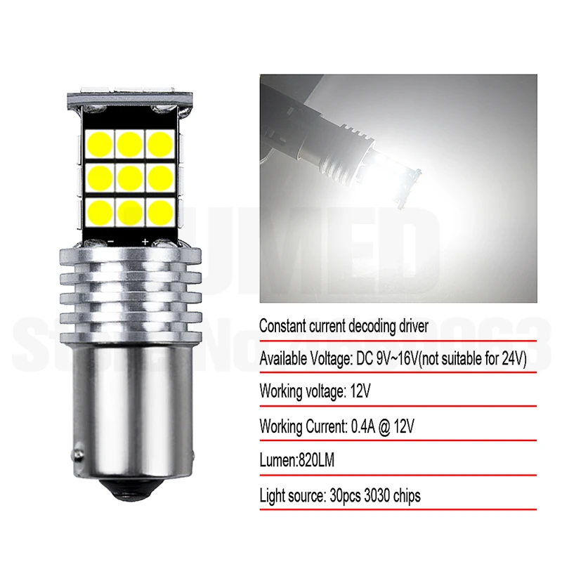 10x BA15S 1156 P21W 7440 7443 3156 3157 1157 BAY15d светодиодный 30 SMD 3030 автомобиль светодиодный Авто дневные ходовые огни, указатель поворота светильник BAU15S фонарь заднего хода
