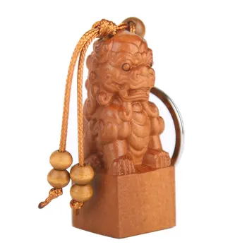 

SHUN select Style Peach wood brave troops Keychain car hang Carry carry Evil spirit Lucky gourd men women Peace Perfume