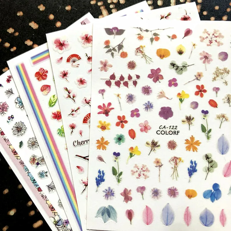

Newest 3d nail art sticker CA-51 FLOWER fantastic decals Tool DIY nail decoration accessories supplier