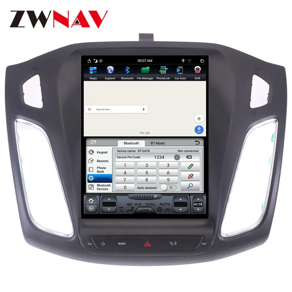 Flash Deal PX6 4+64 Tesla vertic screen Android 8.1 Car radio audio stereo for Ford Focus 2012-2016 GPS Navi multimedia player BT head unit 5