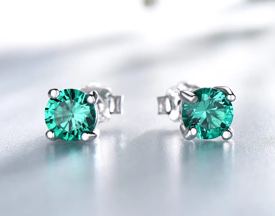 UMCHO-Emerald-925-sterling-silver-stud-earrings-for-women-EUJ002E-1-PC_02
