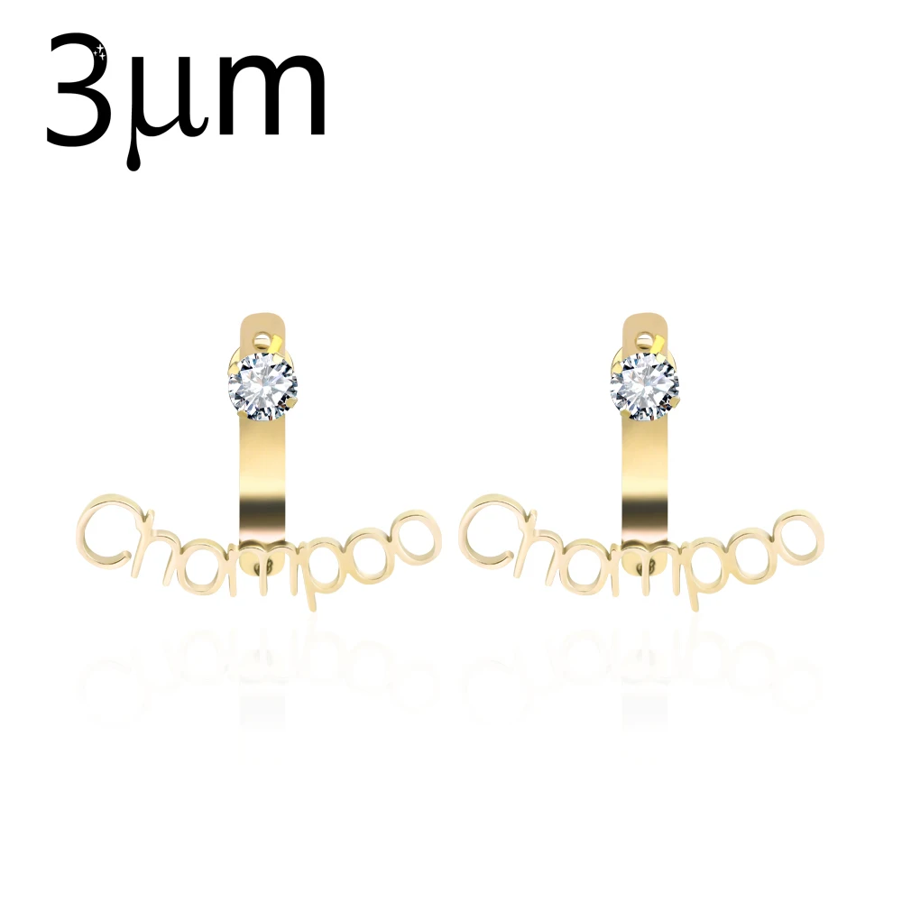 

3umeter CZ Personalized Custom Name Earrings For Women Customize Initial Cursive Nameplate Earring Gift For Best Friend Girls