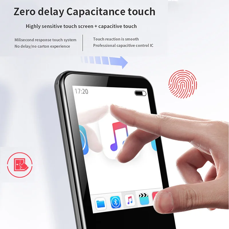 Mahdi M600 Metal Bluetooth Sport MP3 Player Portable Audio 16GB with Built-in Speaker FM Radio Lossless Sound mp-3 HIFI Player