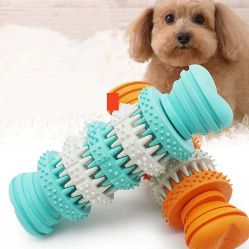 

Rubber Dog Toys Stick Dog Brush Interactive Chew Toys Fun Teeth Cleaning Pet Toothbrush For Dog Puppy Dental Care Dog Training