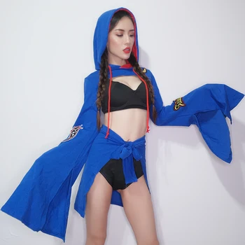 

Jazz Costume Blue Rave Clothes Hip Hop Singer Stage Outfit Adult Street Dance Wear Ladies Nightclub Dj Ds Dancewear DNV11357
