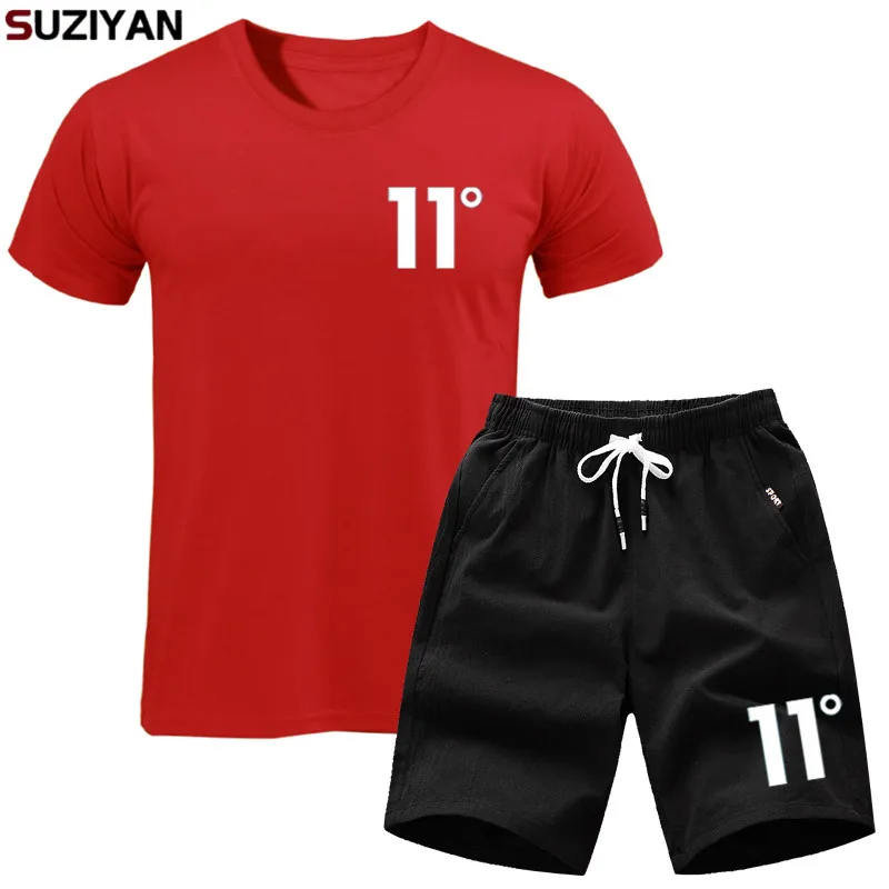 

2019 New High Quality Men's Set 2 Pieces T-Shirt Summer Men's Brand T-shirt Set Casual Short-sleeved Fashion Printing T-shirt
