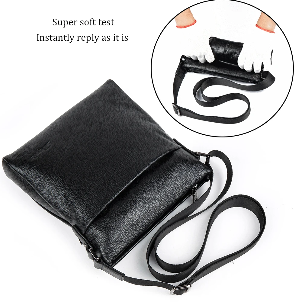 couro real mini messenger bolsa Modelo Número : D9313-0a