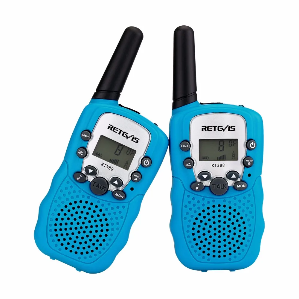 2pcs Mini Two Way Radio Retevis RT388 Children Toy Walkie Talkie UHF PMR446 LCD Display Flashlight VOX Handy Ham Radio Kids Gift