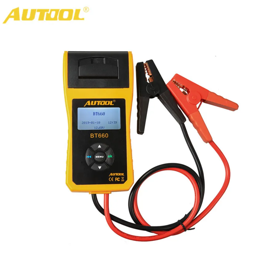 

AUTOOL BT-660 Car Battery Tester with Built-in Printer BT660 Battery Analyzer for Flooded, AGM, GEL, EFB Detect Bad Battery Cell