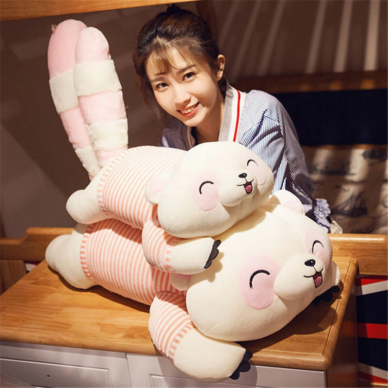 

Fancytrader 80cm Large Soft Animal Raccoon Plush Toy 31'' Big Stuffed Cartoon Raccoons Doll Pillow Kids Present