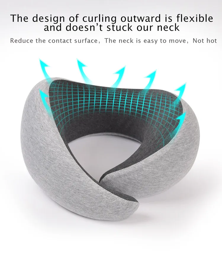 Personalized U shape travel neck pillow inflatable scarf neck rest pillow memory foam pillow