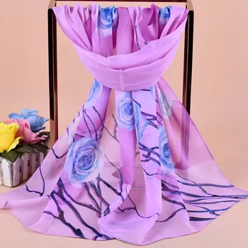 

free shipping 2019 luxury brand summer women scarf chain soft silk scarves female shawls Foulard Beach cover-ups wraps bandanna