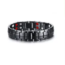 4 в 1 Мужской титановый магнитный энергетический германиевый браслет на предплечье здоровье био черный 1 шт HQY9053