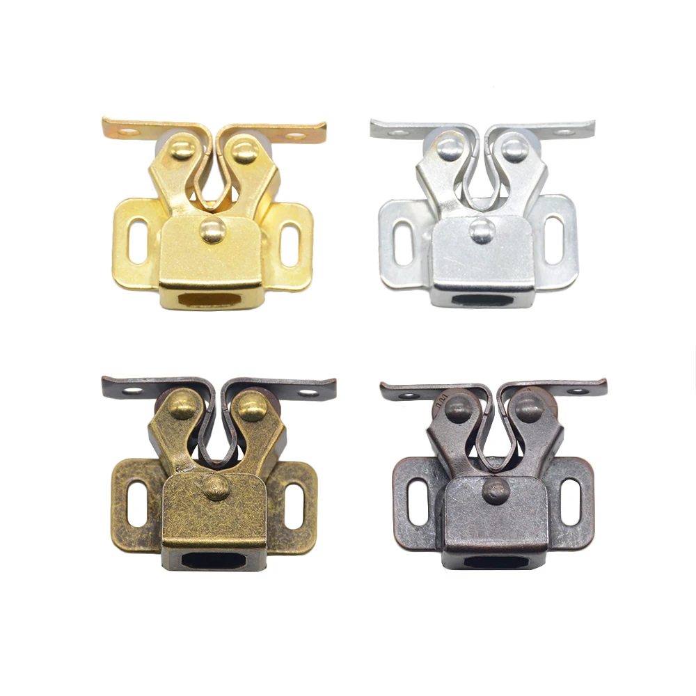 

2PCS Door Stop Closer Stoppers Damper Buffer Magnet Cabinet Catches With Screws For Wardrobe Hardware Furniture Fittings