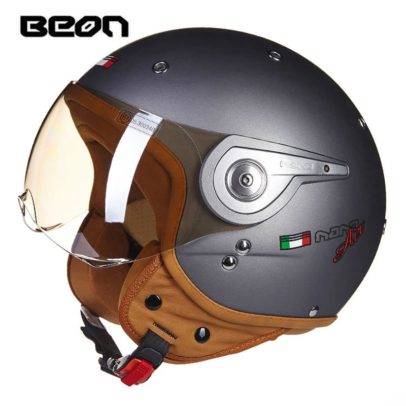 Новые винтажные Beon мотоциклетный шлем мотоцикла vespa casco capacete открытым лицом capacetes motociclistas B110A - Цвет: 2