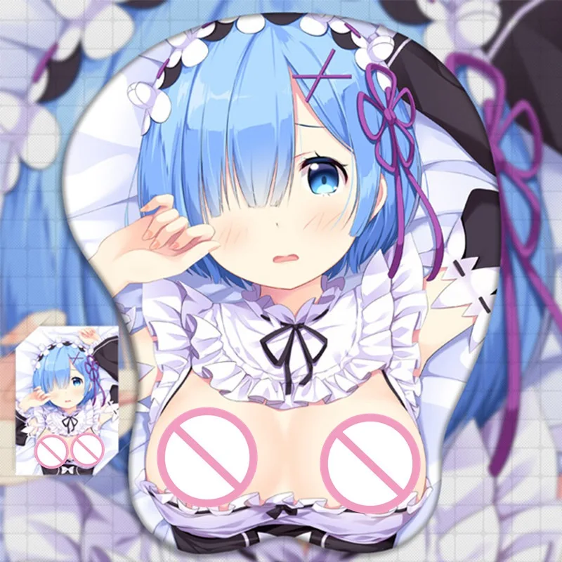 Большой Размеры! Re: Zero Rem аниме 3D Oppai коврик для мыши подставка для запястья - Цвет: 3