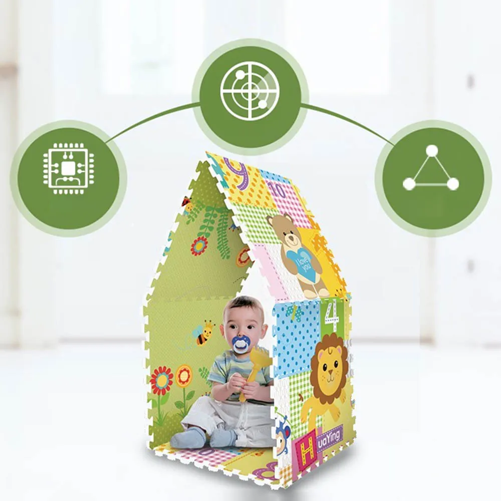 Детский мультяшный животный узор ковер EVA пены головоломки коврики пол паззлы игровой коврик для детей детские игры тренажерный зал