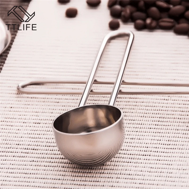 TTLIFE, 1 шт., ручка из нержавеющей стали, мерный совок для кофе и чая, кофейная ложка, кухонная ложка для мороженого, инструмент