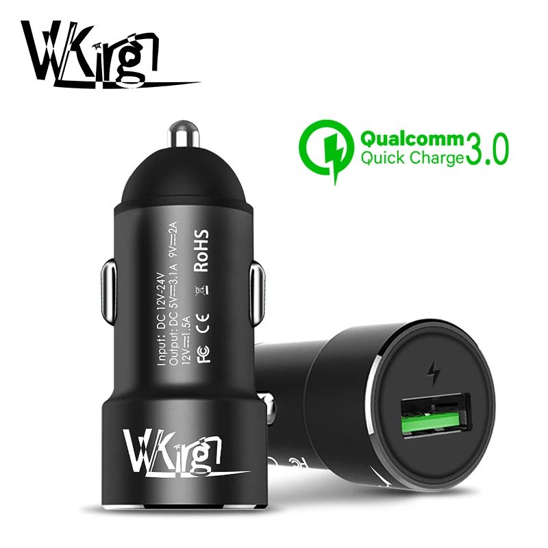 VVKing سريعة تهمة 3.0 البسيطة شاحن سيارة USB 3.0A شحن سريع لل فون Xs سامسونج Xiaomi هواوي مهايئ شاحن الهاتف المحمول