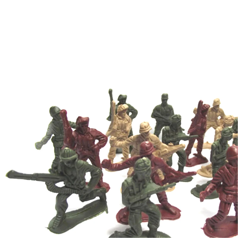 

50Pcs Plastic Soldier Model World War II Soldier military Toys Best birthday Christmas gifts for Boys Toys for Children 5cm