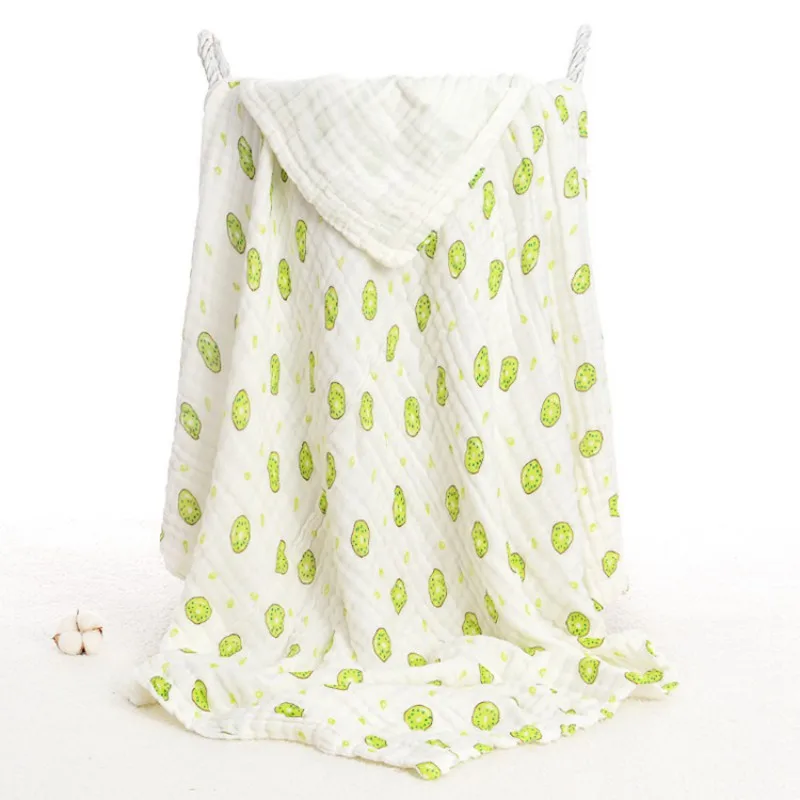 110x110cm Summer Cool Baby Bath Towel Soft Swaddling Blanket Newborn Infant Gauze Swaddle Towel Breathable Baby Stuff