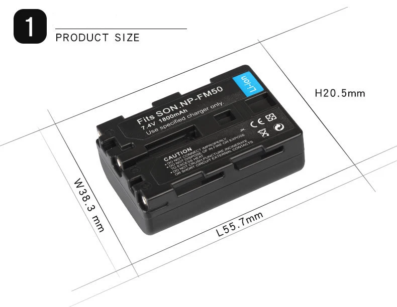Dinto 1 шт. NP-FM50 NPFM50 NP FM50 NP-FM55H 1800 мАч литий-ионный аккумулятор для цифровой камеры sony DSLR A100 DCR-PC101 NPFM55 NP FM55