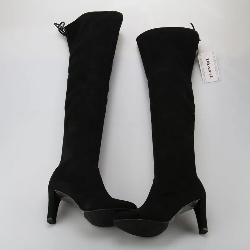 Bottes Dos De Mode Femmes Daim Bottes Acheter Lacets Aux Genoux Haut Talon Dames Chevalier En En Très De Printemps Chunky Bottes Chaude À Faux Cuir nwNO8mv0