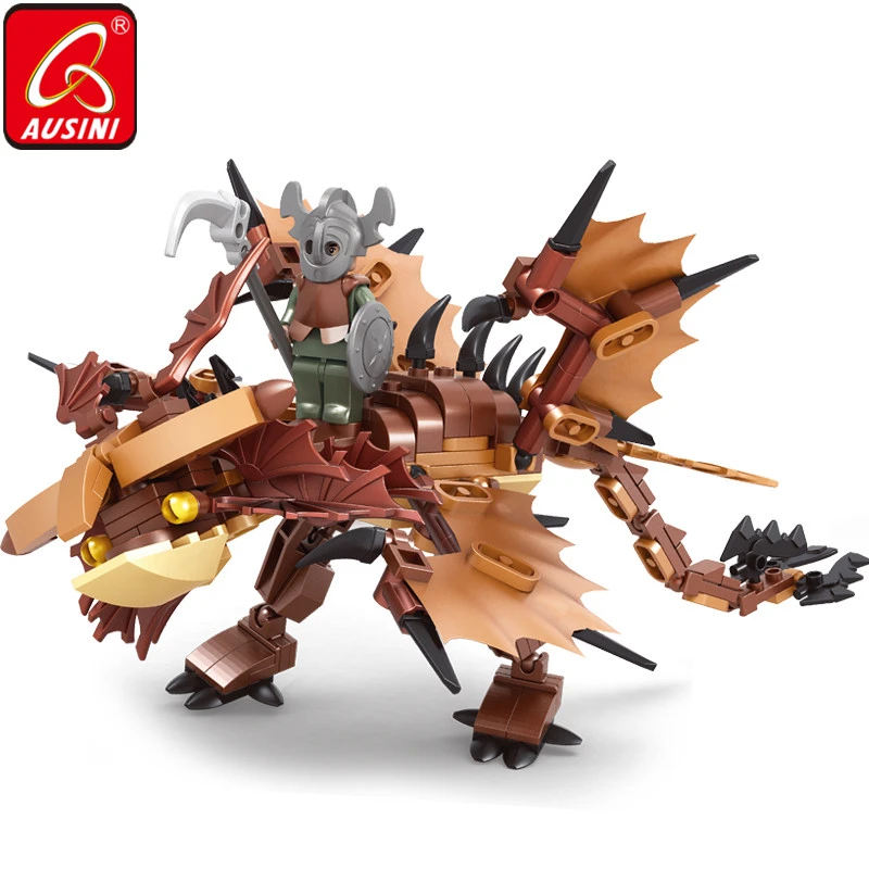 Ausini Dragon Knight Building Blocks Diy Designer Toys For Children Warrior Figure Bricks Plastic Model Kids Playthings For Boys Blocks Aliexpress