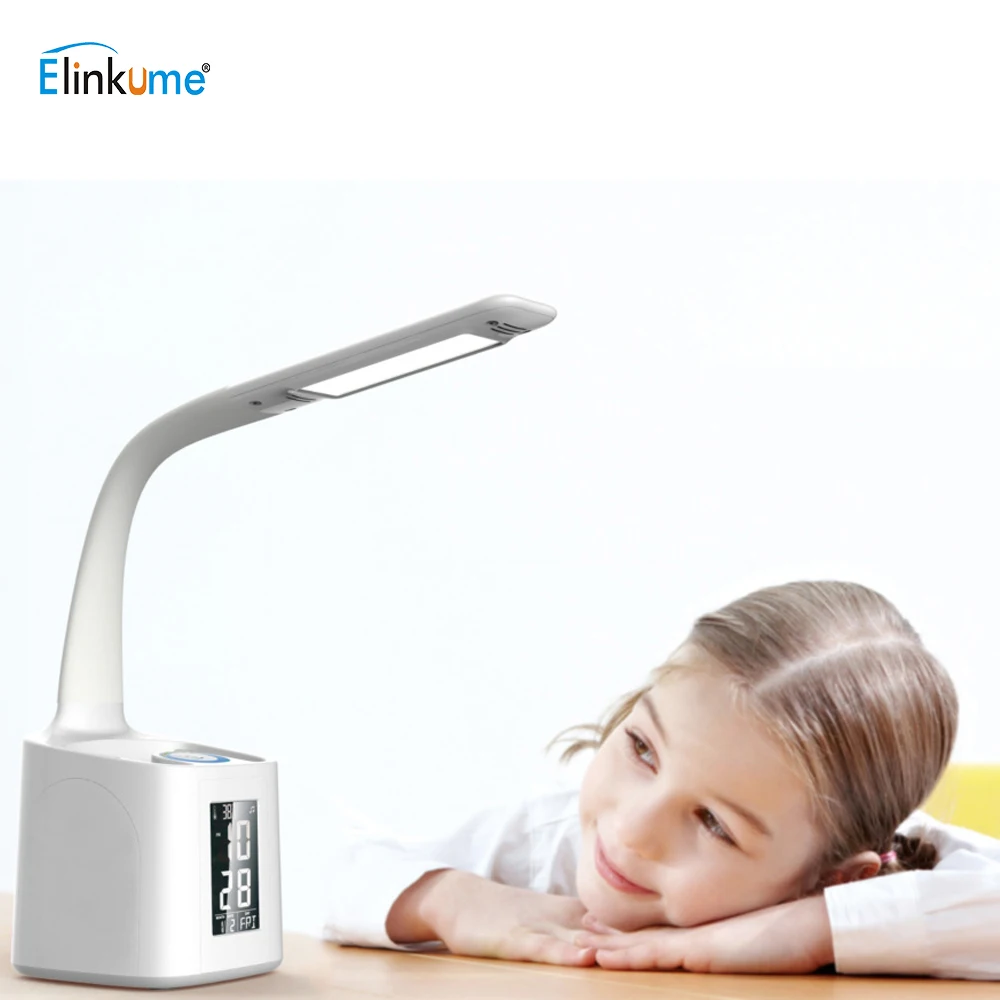Светодиодный настольный светильник для защиты глаз, цветной Детский обучающий прибор для чтения с usb-зарядкой, держатель для ручки, лампа