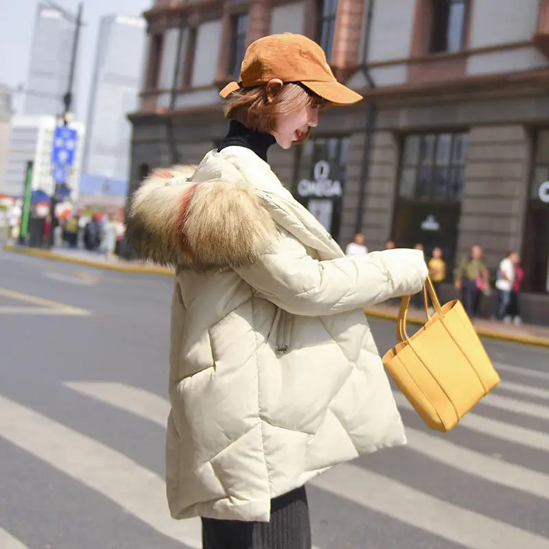 Женские зимние куртки, пальто, Chaqueta Mujer, пуховые хлопковые парки с капюшоном, зимнее пальто, теплая плотная стеганая куртка, пальто с меховым воротником, Q1648